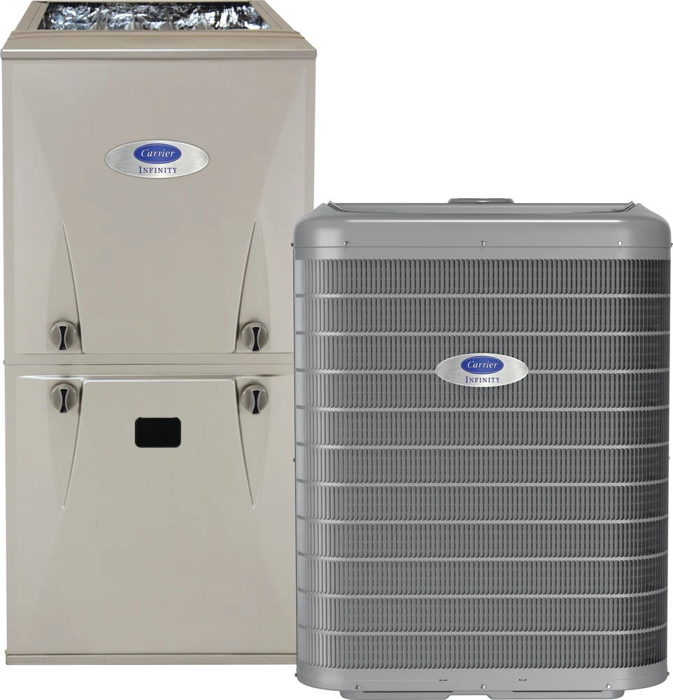 Carrier furnace and outdoor heating and cooling equipment, official dealer product photograph